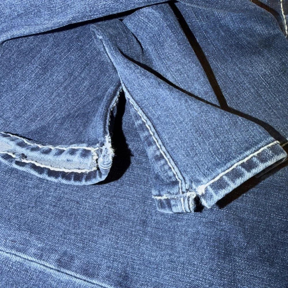 True Religion Rocco Relaxed Skinny Jeans Mens Size 38x34 Dark Wash EUC‎